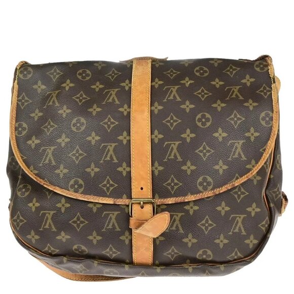 LOUIS VUITTON Saumur 35 Shoulder Bag Monogram Leather BN France - Picture 3 of 16
